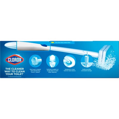 Clorox ToiletWand Disposable Toilet Cleaning System, ToiletWand, Storage Caddy and 6 Disinfecting ToiletWand Refill Heads