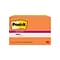 Post-it Super Sticky Notes, 4 x 6, Energy Boost Collection, 45 Sheet/Pad, 8 Pads/Pack (6445SSP)