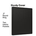 Staples® 1/2 3-Ring Non-View Binders, Black (ST26851-CC)