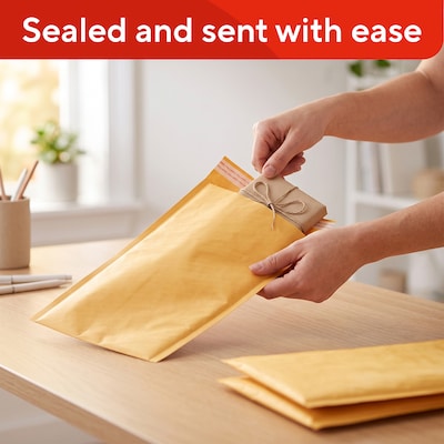 Quill Brand® 6.75" x 9" Self-Seal Bubble Mailer, #0, 25/Carton (ST56645B)