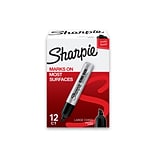 Sharpie King Size Permanent Marker, Chisel Tip, Black, Dozen (15001)