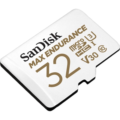 SanDisk MAX Endurance 32GB microSDHC Memory Card with Adapter, Class 10, UHS I, V30 (SDSQQVR 032G AN6IA)