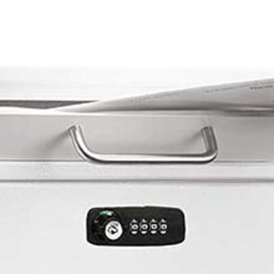 AdirOffice Steel Large Wall Mounted Interoffice Mailbox Drop Box, Combination Lock, White (631-04-WHI-KC)