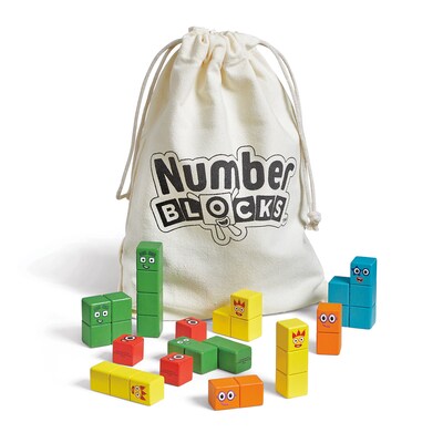 hand2mind Numberblocks Wooden Building Blocks Activity Set (96932)
