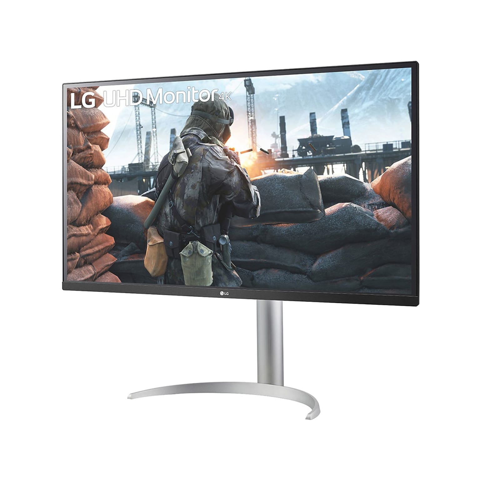 LG 27 4K Ultra HD 60 Hz LCD Monitor, Black/White (27BP55U-B)
