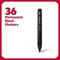 TRU RED™ Pen Permanent Markers, Fine Tip, Black, 36/Pack (TR54545)