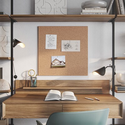 U Brands Cork Bulletin Board, Frameless, 2' x 2' (2874U00-01)