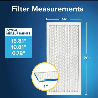 Filtrete High Performance Air Filter, 1900 MPR, 14 x 20 x 1, 4/Carton (UA05-4)