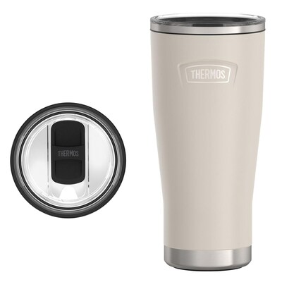 Thermos Icon Stainless Steel Vacuum Insulated Tumbler with Slide Lock, 24 oz., Sandstone (IS1122SN4)