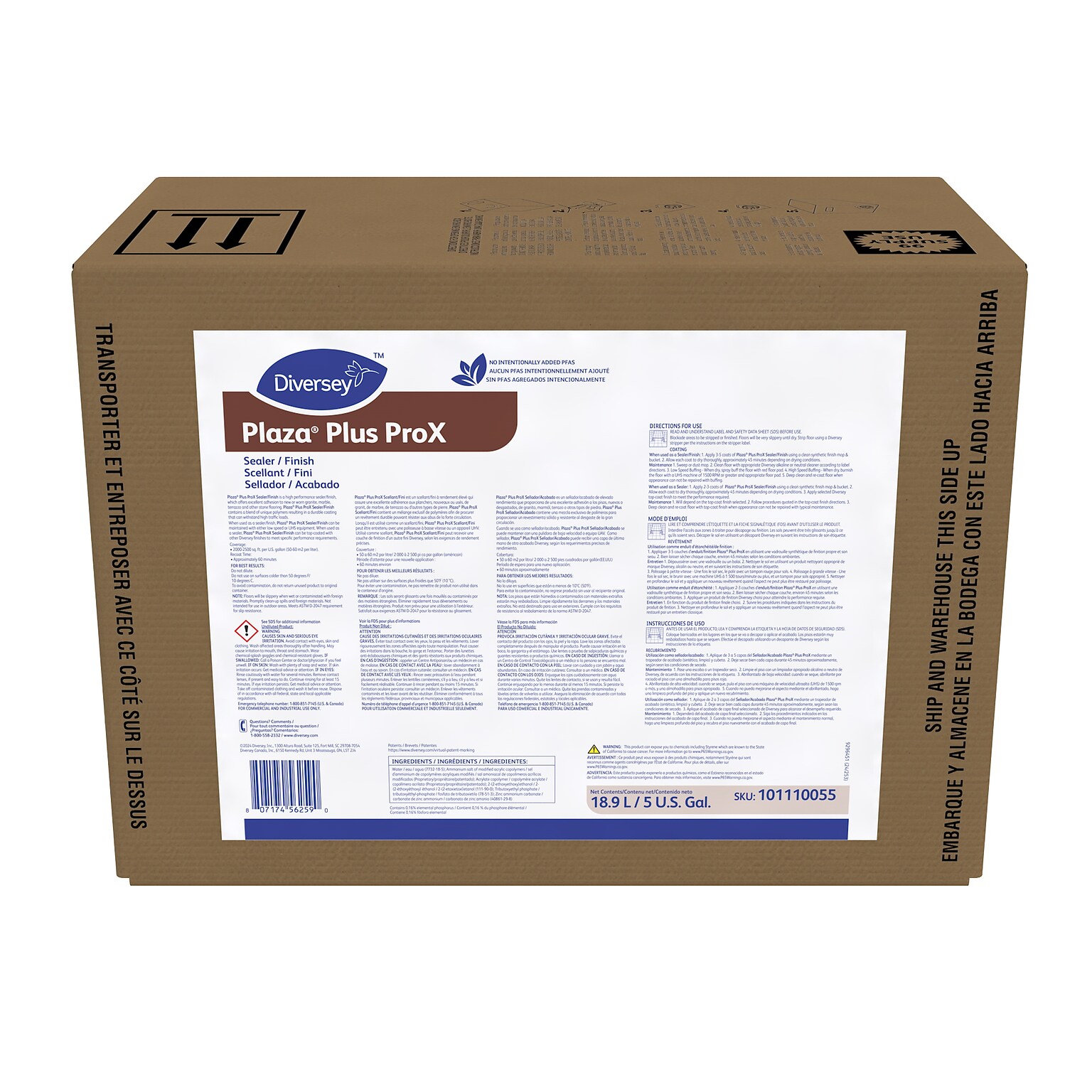 Diversey Plaza Plus ProX Floor Sealer, 640 Oz. (5104933)