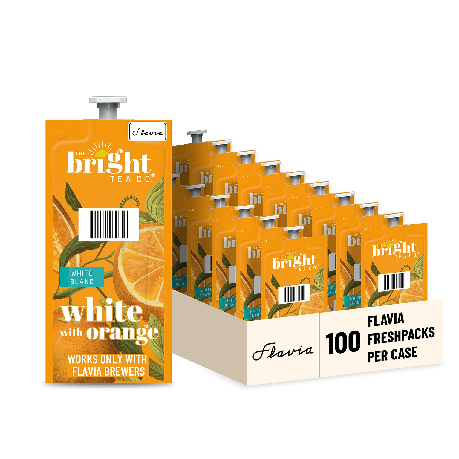 The Bright Tea Co. White Tea, Flavia Freshpacks, 100/Carton (MDRB504)