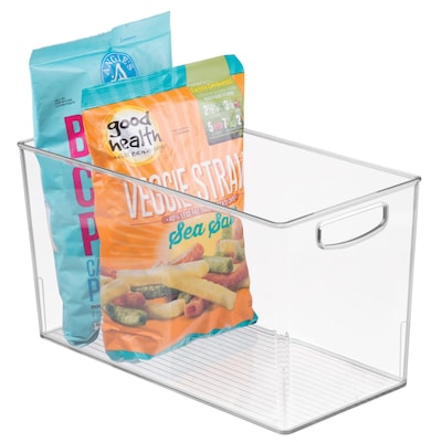 iDesign Large Plastic Storage Bin with Handles, Clear (9237)