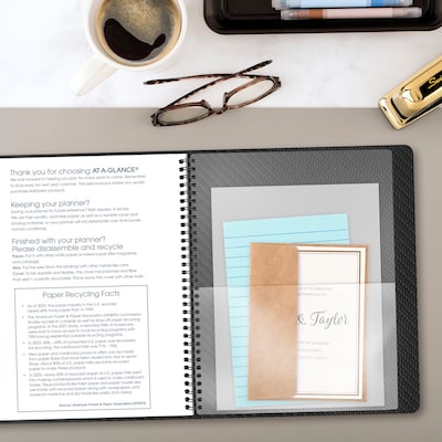 2027 AT-A-GLANCE Contemporary 9" x 11" Monthly Planner, Faux Leather Cover, Charcoal (70-260X-45-27)