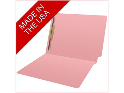 Medical Arts Press Heavy Duty End Tab File Folder, Straight-Cut, Letter Size, Pink, 40/Box (S-09461-PNK)