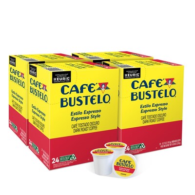 Cafe Bustelo Espresso Coffee Keurig® K-Cup® Pods, Dark Roast, 96/Carton (10074471112668)