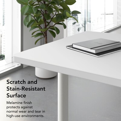 Bush Business Furniture Synergy 72"W Rectangular Conference Table, White (SGD272WH)