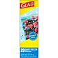 Glad Zipper Freezer Bags, Quart, 20 Bags/Box (57035)