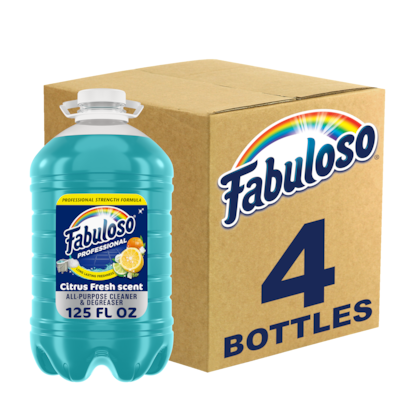 Fabuloso Professional All-Purpose Cleaner and Degreaser, Citrus Fresh Scent, 125 oz., 4/Carton (61051911CT)