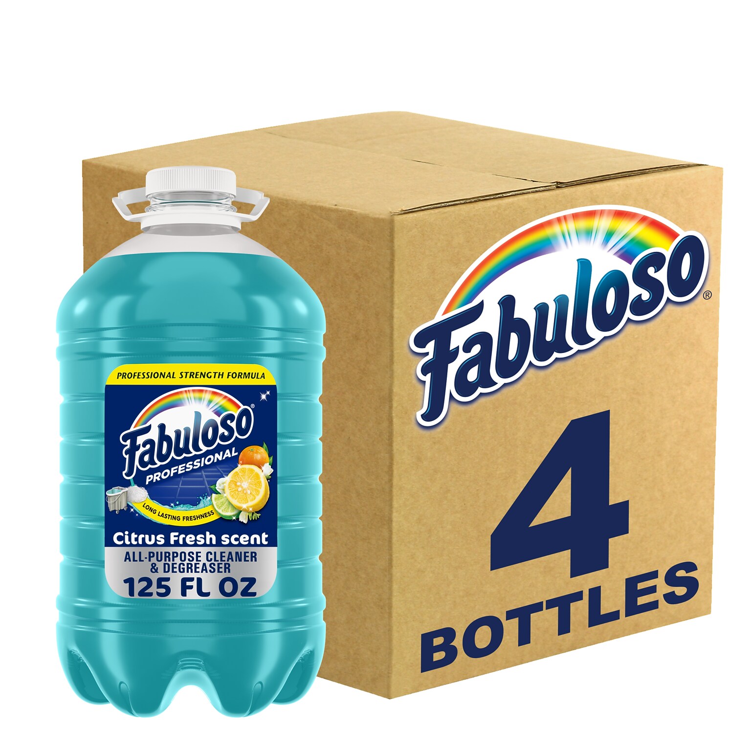 Fabuloso Professional All-Purpose Cleaner and Degreaser, Citrus Fresh Scent, 125 oz., 4/Carton (61051911CT)