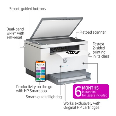 HP LaserJet MFP M234dwe Wireless Black & White Printer Includes 6 Months of FREE Toner with HP+ (6GW