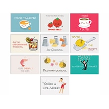 Better Office Funny Pun Thank You Cards with Envelopes, 4 x 6, Assorted Colors, 50/Pack (64650-50P