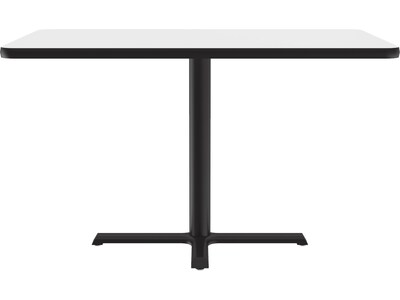 Correll Dry-Erase Markerboard Cafe Table, 30 x 48, Frosty White/Black (BCT3048DE-80)