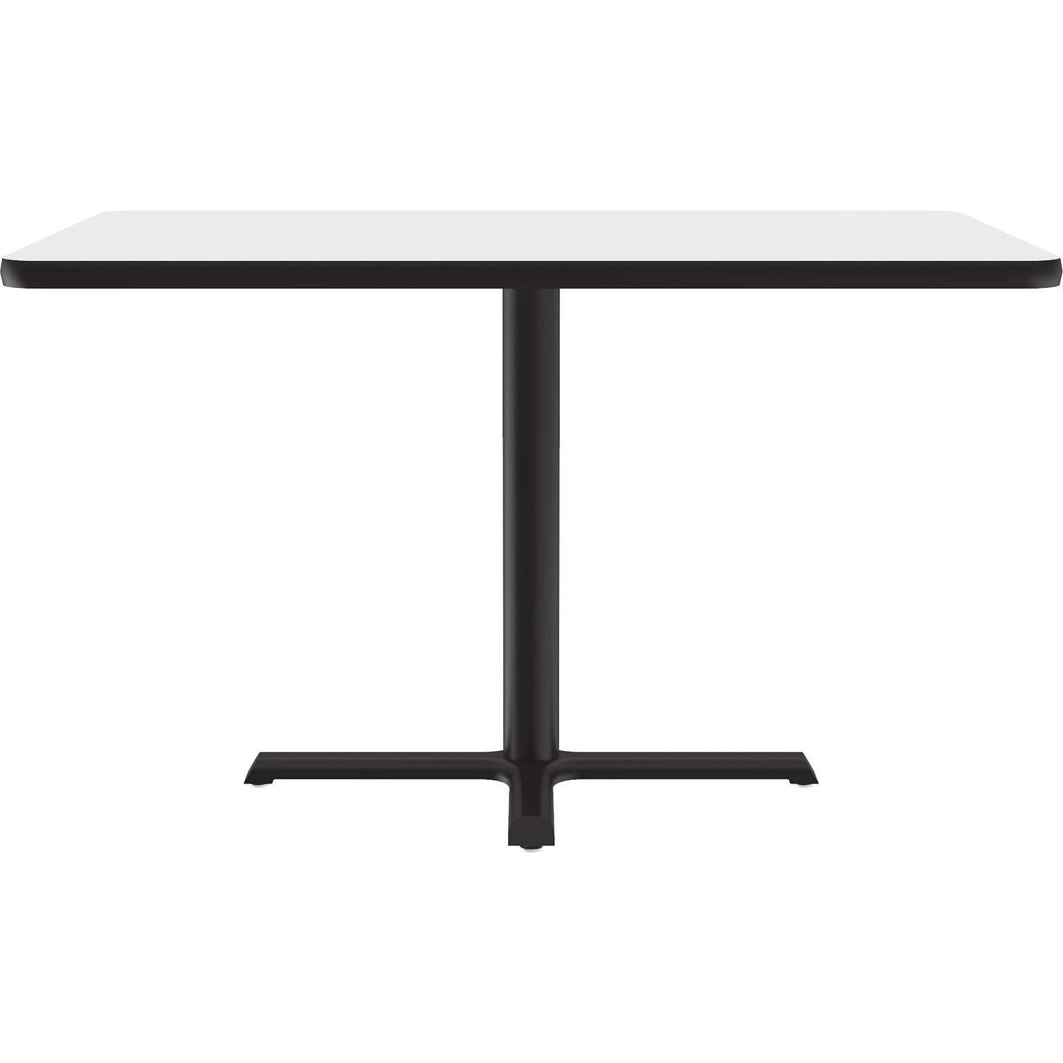 Correll Dry-Erase Markerboard Cafe Table, 30 x 48, Frosty White/Black (BCT3048DE-80)