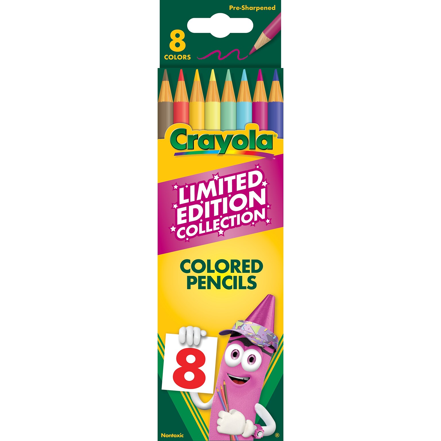 Crayola Limited Edition Collection Kids Colored Pencils, Assorted Colors, 8/Pack (68-2128)