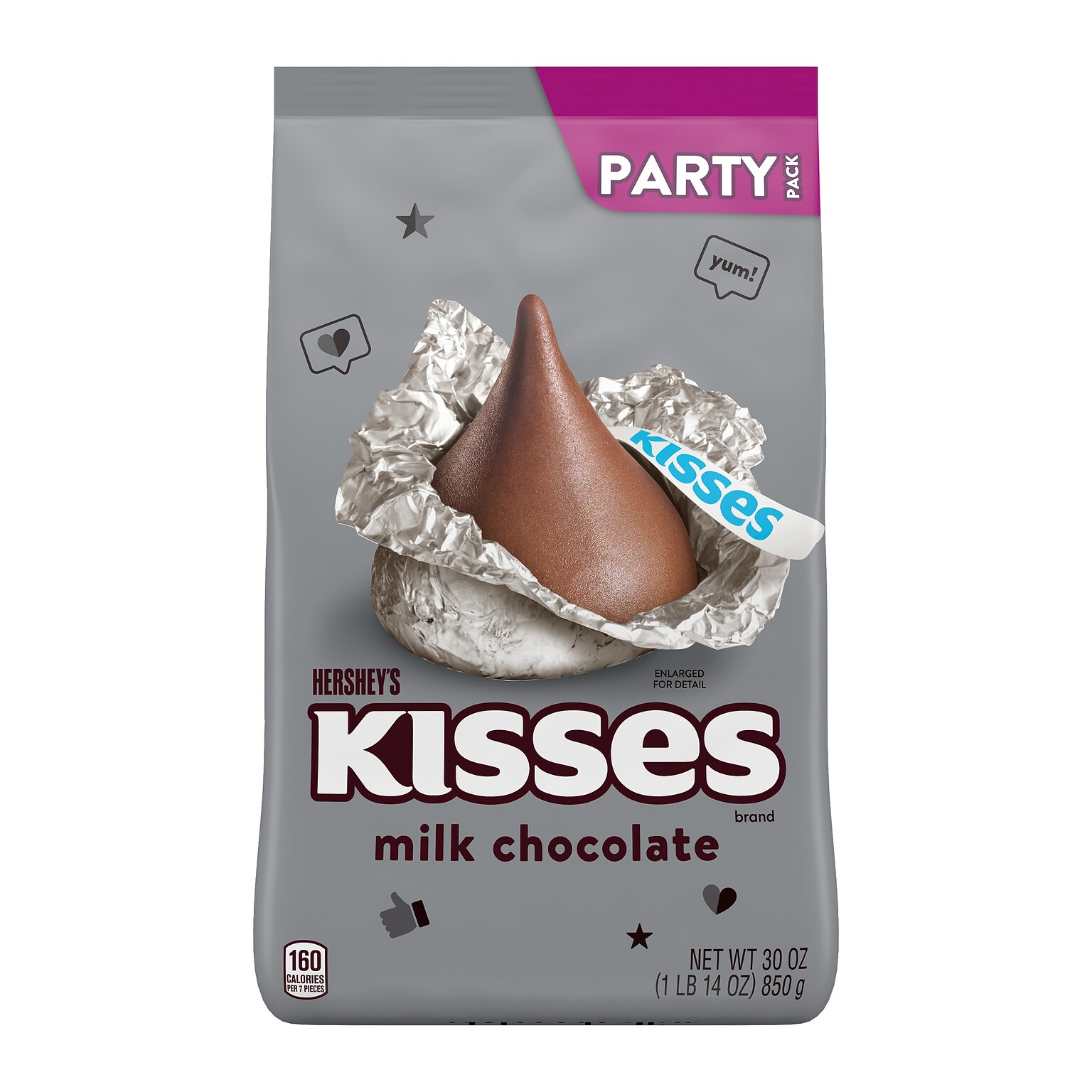 HERSHEYS KISSES Milk Chocolate Pieces, 30 oz. (HEC13480)