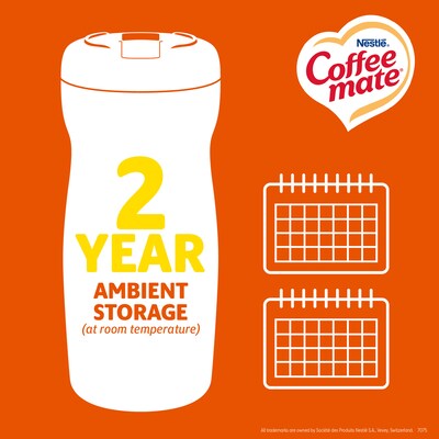 Coffee-mate Coffee Creamer, Hazelnut, 15 oz Powder Creamer, 12/Carton
