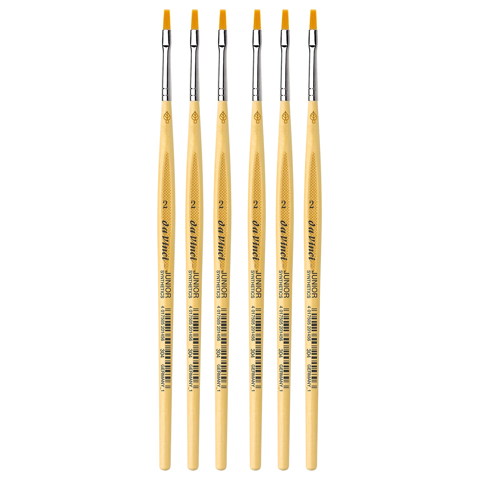 da Vinci JUNIOR Mixed Media Synthetic Bristle, Round Brush, 6/Bundle (DVXVA3042-6)