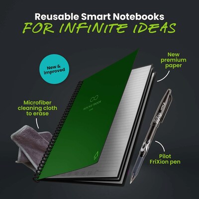 Rocketbook Core Smart Notebook, 8.5 x 11, Green (CRLTLN-ENAM-GRN-01)