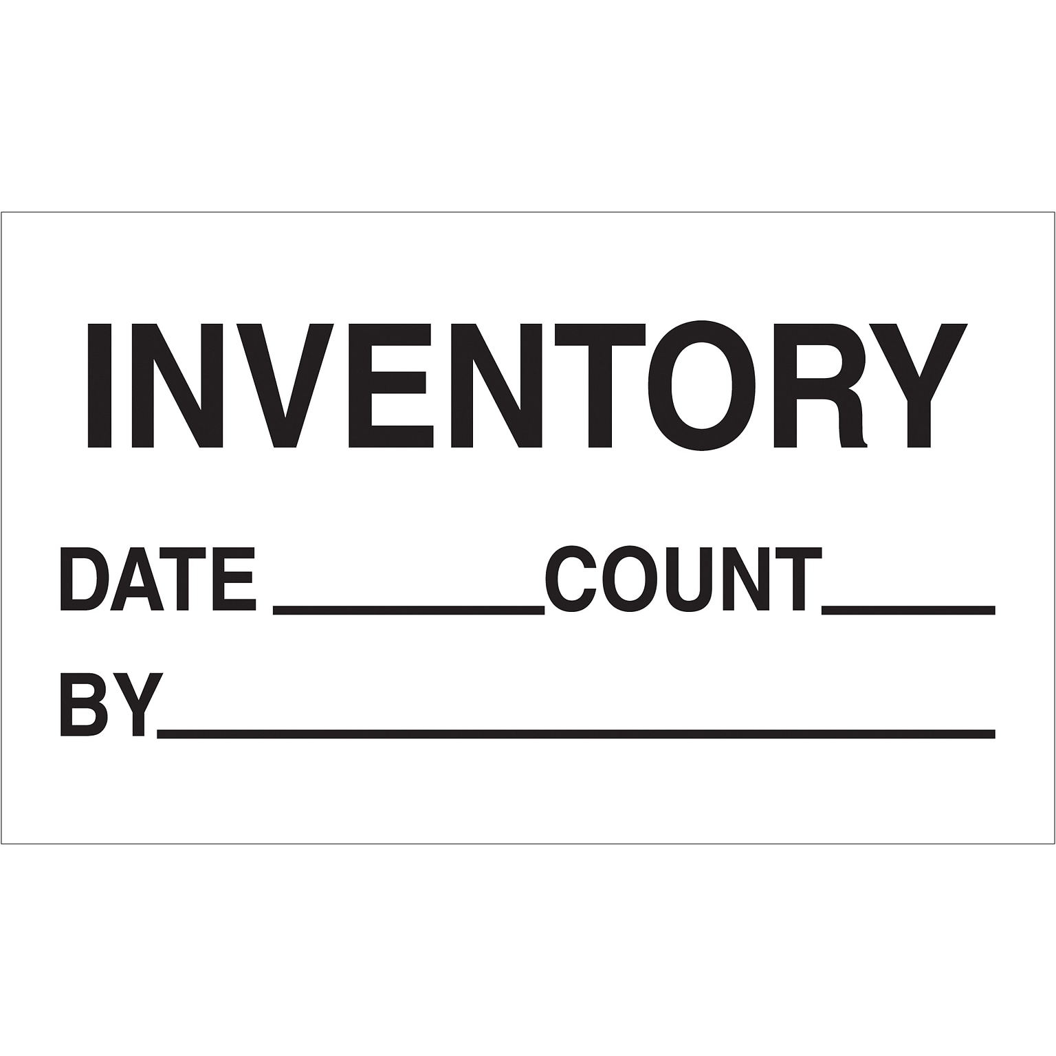 Quill Brand® Inventory Date Count By Labels, Black/White, 5 x 3, 500/Rl