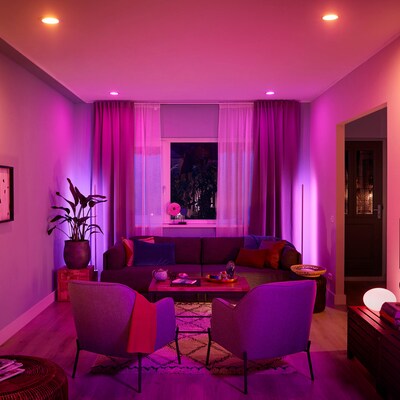 Philips Hue 62W Equivalent E26 LED Smart Downlight, White And Color Ambiance  (578450)