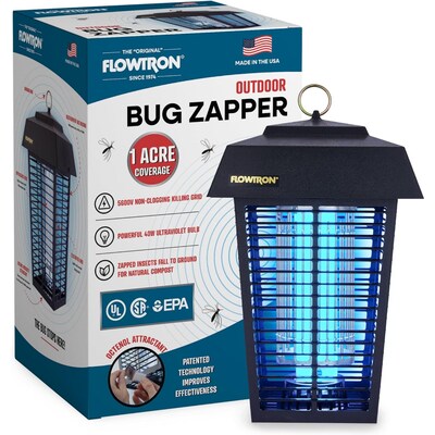 Flowtron Eletric Bug Zapper, 1 Acre of Coverage, 40W Bulb & 5600V Instant Killing Grid (FLWBK40D)