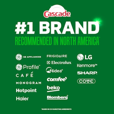 Cascade Complete ActionPacs Dishwashing Detergent Pacs, Fresh Scent, 55 Pacs/Pack (55196/60810)