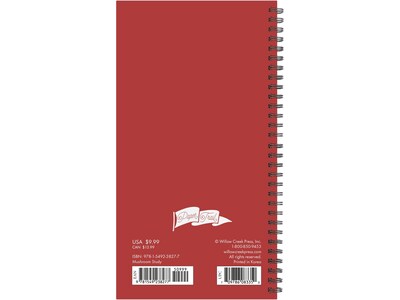 2023-2024 Willow Creek Mushroom Study 3.5 x 6.5 Academic Weekly/Monthly Planner, Paperboard Cover