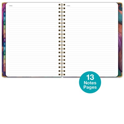 2026-2027 Excello Brands 8.5" x 11" Academic Weekly & Monthly Planner, Paperboard Cover, Pastel Peacock (FSHN-AY26-8511-61)