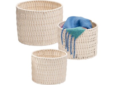 Honey-Can-Do Baskets, Nesting, White, 3/Set (STO-08747)