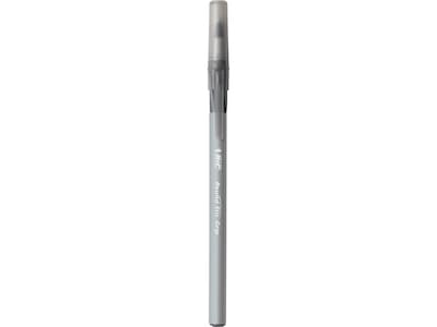 BIC Round Stic Grip Xtra Comfort Ballpoint Pen, Medium Point, Black Ink, 24/Box, 6 Boxes/Pack (GSMG1