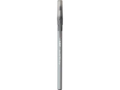 BIC Round Stic Grip Xtra Comfort Ballpoint Pen, Medium Point, 1.0mm, Black Ink, 24/Box, 6 Boxes/Pack (GSMG144E-BLK)