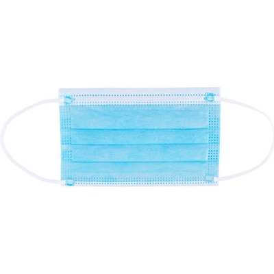 Global Industrial Disposable 3-Ply Face Mask, Youth Size, Individually Packed, 50/Box (708520)