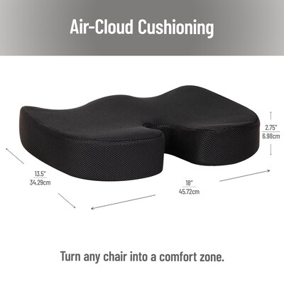 Mind Reader Memory Foam Seat Cushion, Black (SEATMESH-BLK)