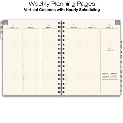 2027 Excello Brands 9" x 11" Weekly & Monthly Standard Planner, Paperboard Cover, Frosted (ESPL-CY27-8511)