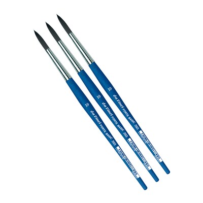 da Vinci FORTE BASIC Acrylic Synthetic Student Round Brush, 3 /Pack (DVXVA39310-3)