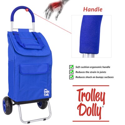 Trolley Dolly Standard Folding Hand Truck, 110 lb. Capacity, Blue (01-060)