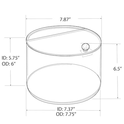 Azar Acrylic Containers, Clear (400429)