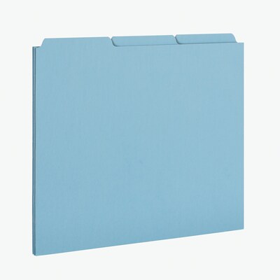 Pendaflex Blank Index File Guide, Letter, Blue, 100/Box (PN203)