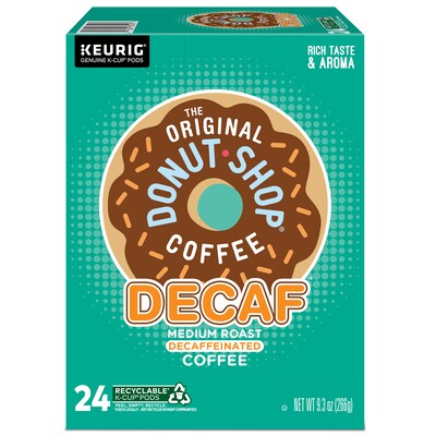 The Original Donut Shop Decaf Coffee, Keurig K-Cup Pod, Medium Roast, 96/Carton (60224-01CT)