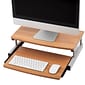 Mind Reader 2-Tier Monitor Stand with Sliding Keyboard Drawer, Brown (2TSLIDE-BRN)